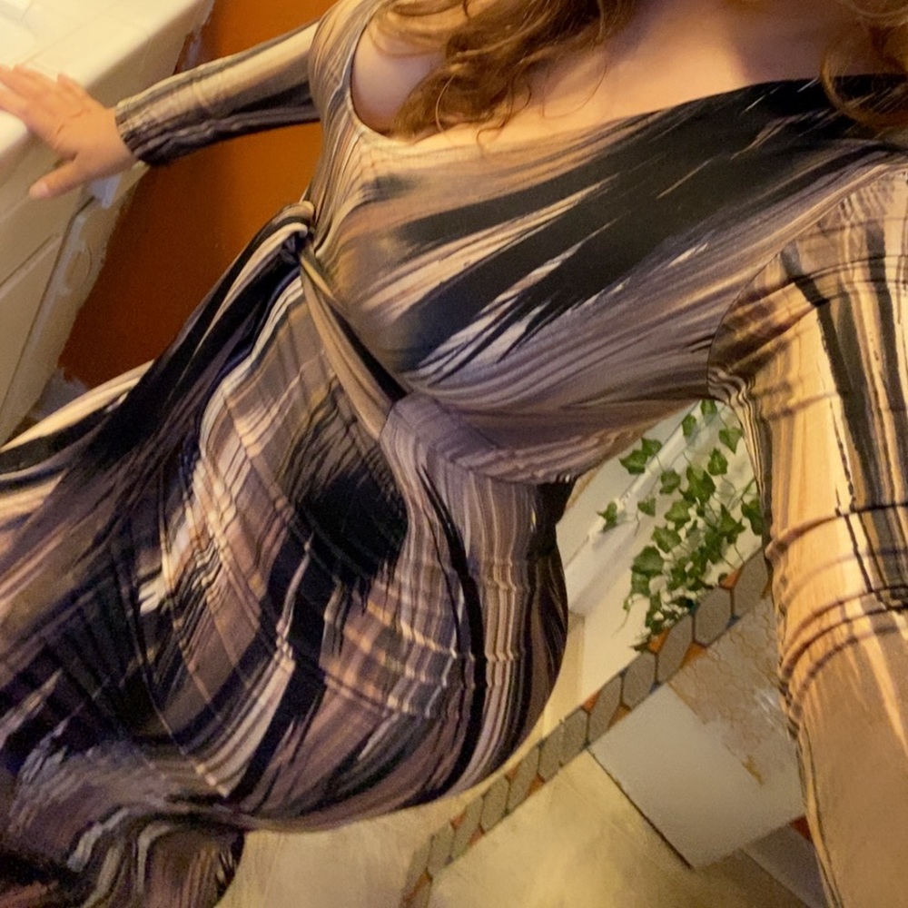 Fashion nova Mind Of My Own Maxi Dress - Brown/combo size M/L